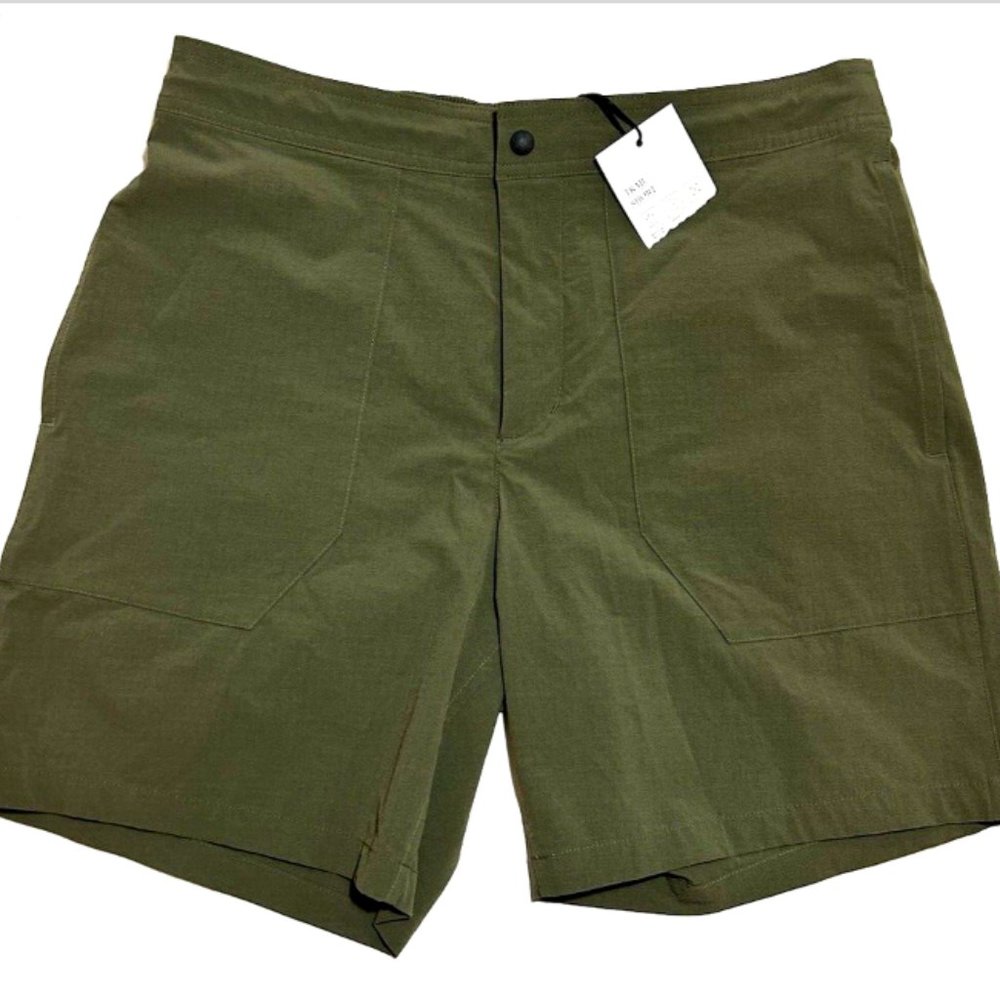 Hill City Trail Short Men’s Medium 33 Waist Stretch Green Snap Nylon Active